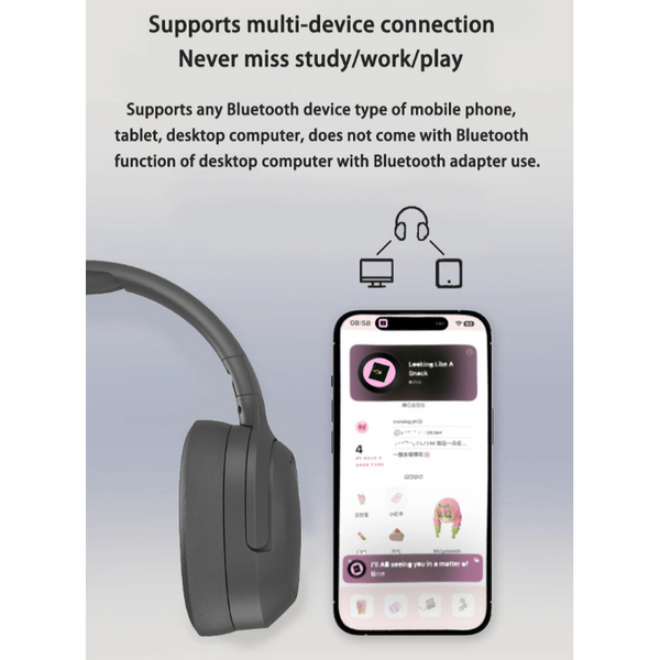 Elosung Green P2963 Wireless Bluetooth With Led Light Hi Fi Sound And Sport Design Headphones