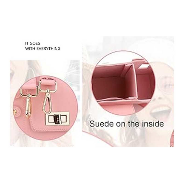 Elosung Pink Portable Beverage Bottle Cup Holder Bag | Trendy Crossbody Design For Daily Commuteino Water Cupi Waist Packs & Bags