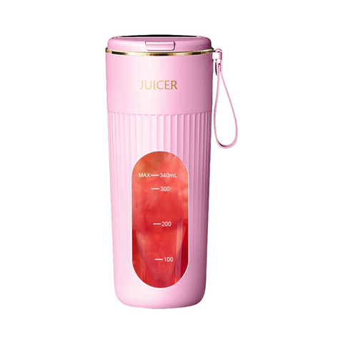Elosung Pink Portable Mini Blender White Usb Rechargeable Personal Juicer With Straw Gift Countertop Blenders