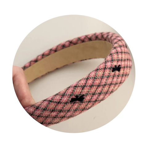Plaid Bow Wide Headband Headbands