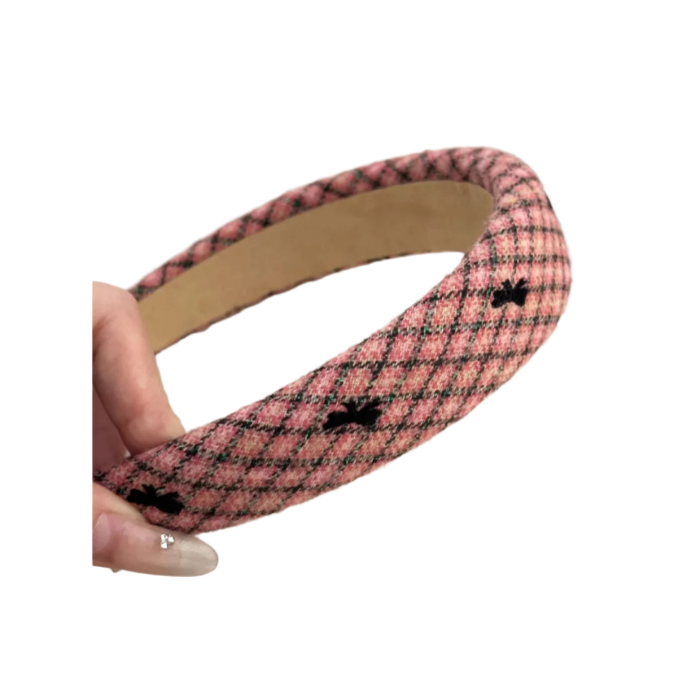 Plaid Bow Wide Headband Hair Accessory Casual Style Headbands