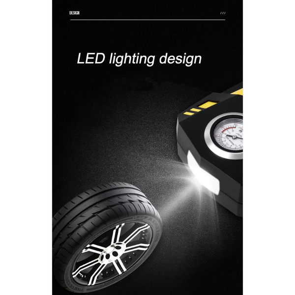 Elosung 12V Tire Inflator With Led Light 120W Air Compressor For Cars Motorcycles Bikes And Inflatables Deflators