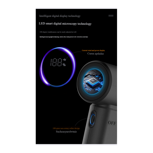 Elosung Beige Portable 2 In 1 Mini Handheld Fan And Hair Dryer Hair Dryers