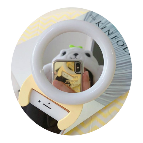 Yellow Handheld Live Light For Mobile Self Timer Selfie Lights