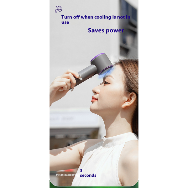 Handheld Turbo Fan With Wind Speeds And 3000Mah Battery Portable Fans