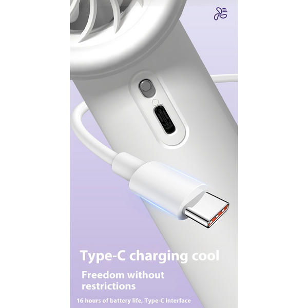 Handheld Turbo Fan With Wind Speeds And 3000Mah Battery Portable Fans