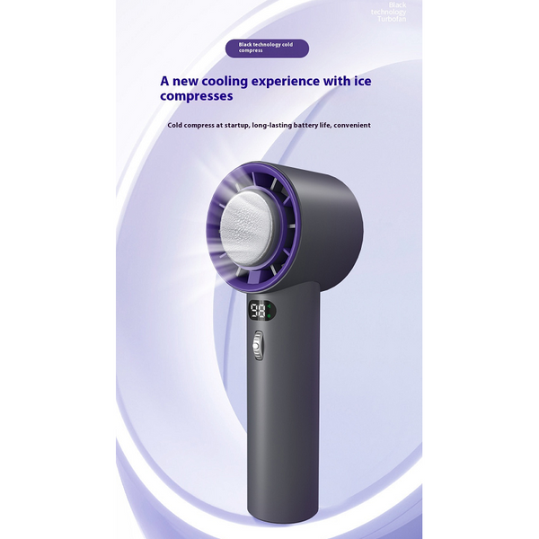 Handheld Turbo Fan With Wind Speeds And 3000Mah Battery Portable Fans