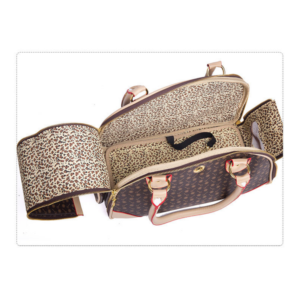 Pet Travel Bag Anti Crush Dog Carrier For Outdoor Trips (L 42X29x18cm Coffee Color) Pet Transport