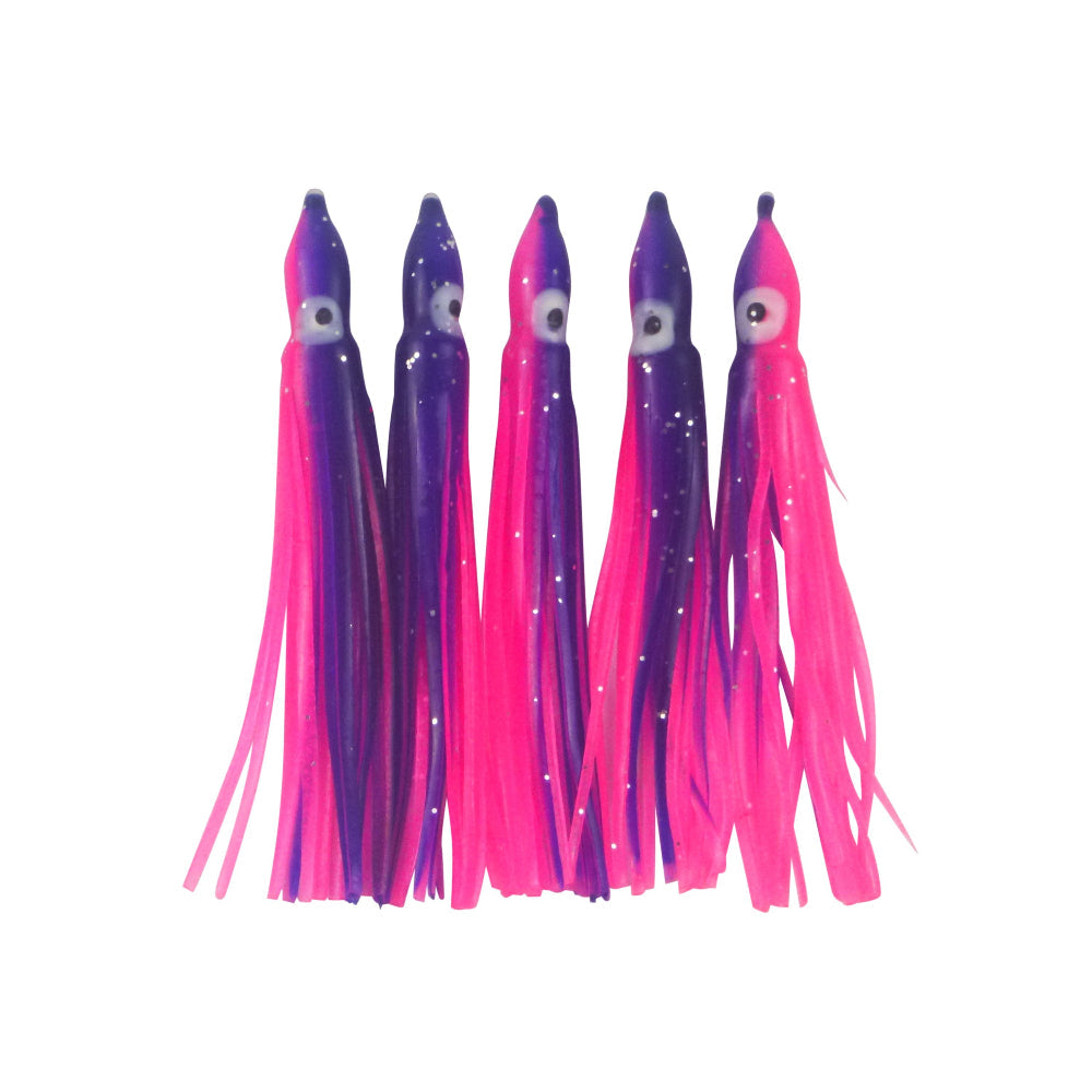 Swimerz Octopus Skirts 100Mm Purple Pink 5 Pack Baits & Lures