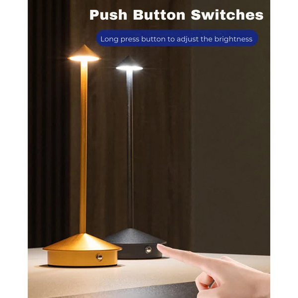 Elosung Blue Modern Minimalist Aluminum Led Mushroom Night Light Creative Bedside Atmosphere Lamp For Dining Room And Bedroom Night Lights