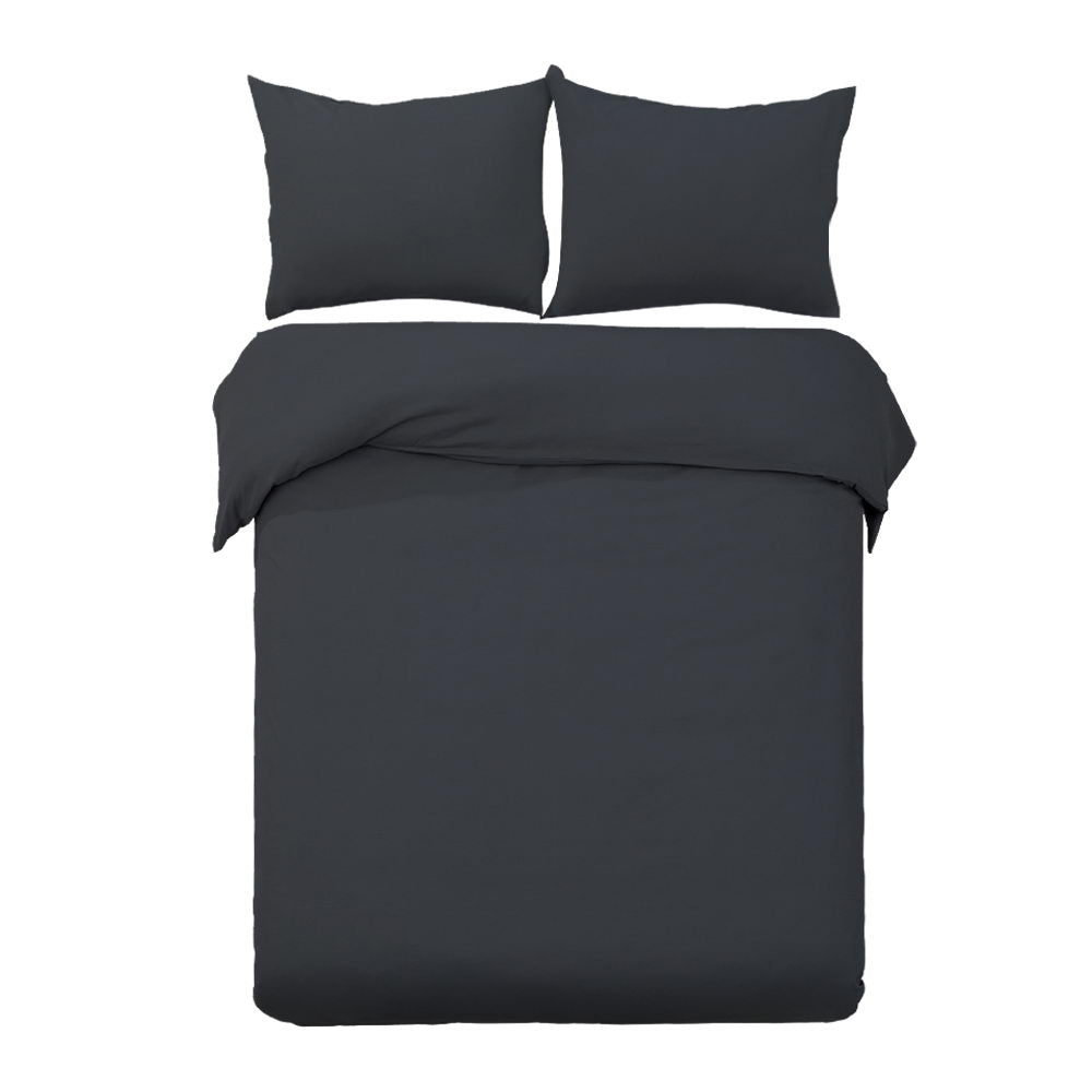 Giselle Bedding Quilt Cover Set Classic Black King Quilt Covers