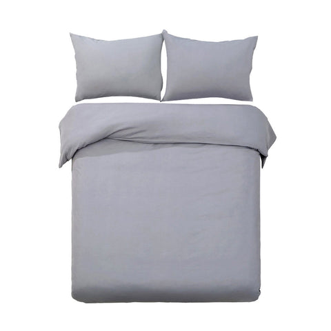Giselle Bedding Quilt Cover Set Classic Grey King Quilt Covers