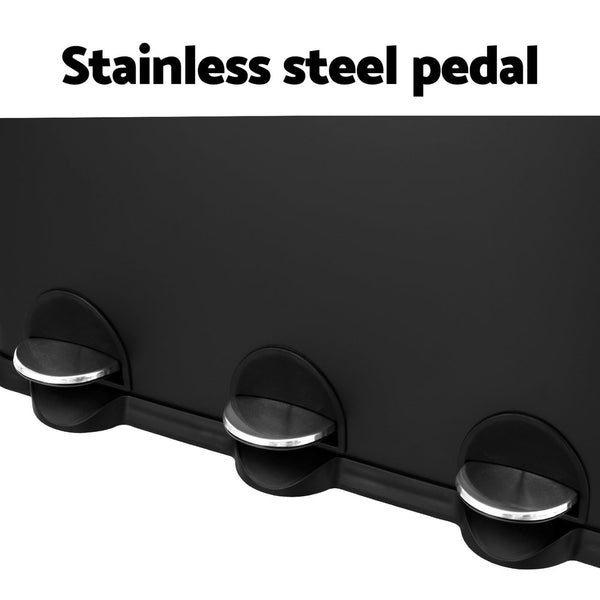 Cefito Pedal Bins Rubbish Bin Triple Compartments Waste Recycle Dustbins 45L Rubbish Bins