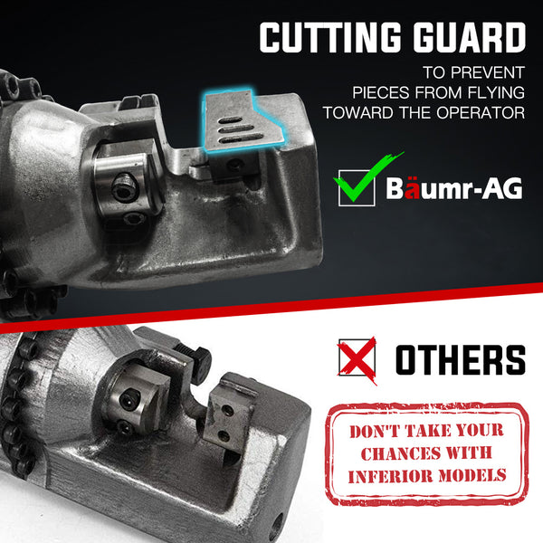 Baumr Ag 16Mm Rebar Cutter Hydraulic Electric Reo Bar Portable Machine 850W Bolt Cutters