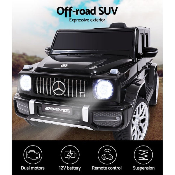 Kids Electric Ride On Car Mercedes Benz Licensed Amg G63 Toy Cars 12V Black Kids Ride On Toys