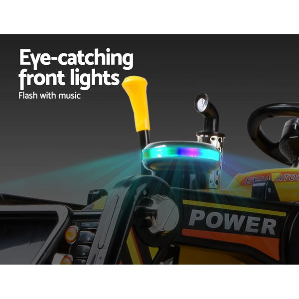 Rigo Kids Electric Ride On Car Bulldozer Digger Loader Remote 6V Yellow Kids Ride On Toys