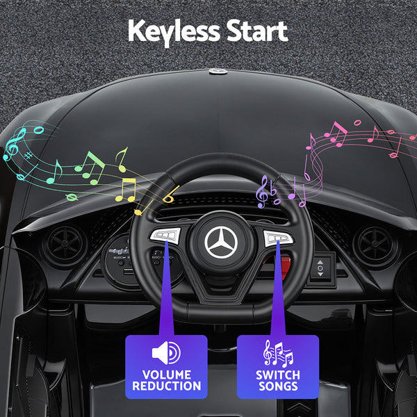 Kids Electric Ride On Car Licensed Outdoor Toys Cars Music Remote Black Kids Ride On Toys