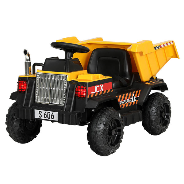 Rigo Kids Electric Ride On Car Dumptruck Loader Toy Cars 12V Yellow Kids Ride On Toys