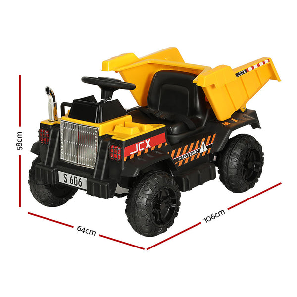 Rigo Kids Electric Ride On Car Dumptruck Loader Toy Cars 12V Yellow Kids Ride On Toys