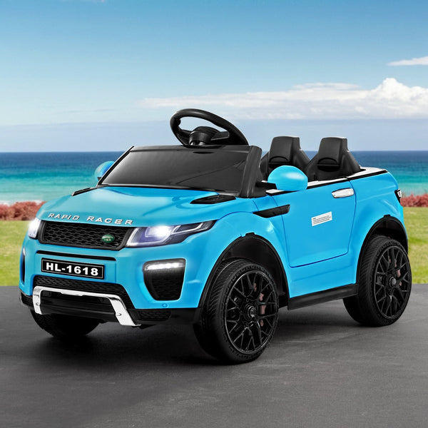 Rigo Kids Electric Ride On Car Suv Range Rover Inspired Toy Cars Remote 12V Blue Kids Ride On Toys