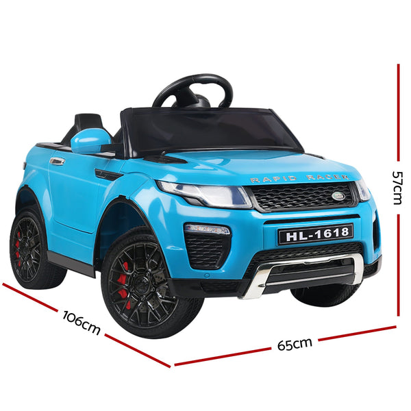 Rigo Kids Electric Ride On Car Suv Range Rover Inspired Toy Cars Remote 12V Blue Kids Ride On Toys