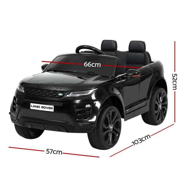 Kids Electric Ride On Car Land Rover Licensed Toy Cars Remote 12V Battery Black Kids Ride On Toys