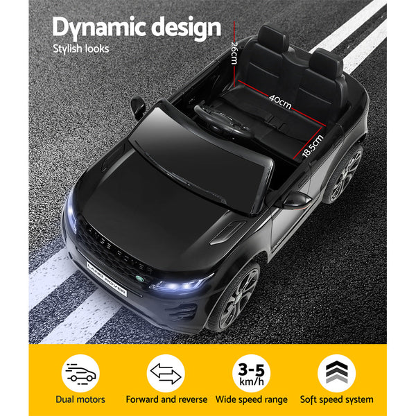 Kids Electric Ride On Car Land Rover Licensed Toy Cars Remote 12V Battery Black Kids Ride On Toys