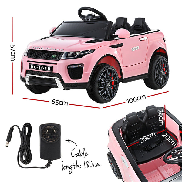 Rigo Kids Electric Ride On Car Range Rover Inspired Toy Cars Remote 12V Pink Kids Ride On Toys