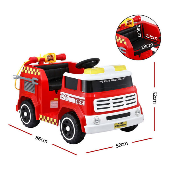 Rigo Kids Ride On Car Electric Fire Engine Fighting Truck With Water Gun Music Kids Ride On Toys