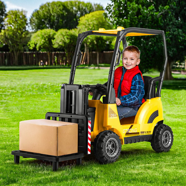 Rigo Kids Electric Ride On Car Forklift Loader Toys Cars Horn Remote 12V Kids Ride On Toys