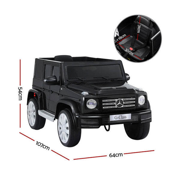 Kids Ride On Car Licensed Mercedes Benz G500 Electric Toys Horn Remote 12V Black Kids Ride On Toys