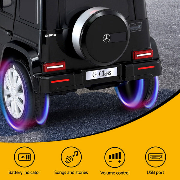 Kids Ride On Car Licensed Mercedes Benz G500 Electric Toys Horn Remote 12V Black Kids Ride On Toys