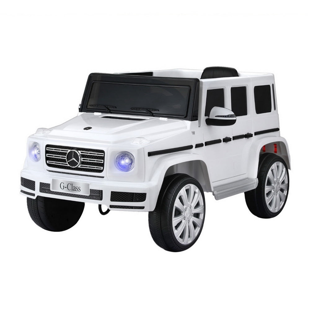 Kids Ride On Car Licensed G500 Electric Toys Horn Remote 12V White Kids Ride On Toys