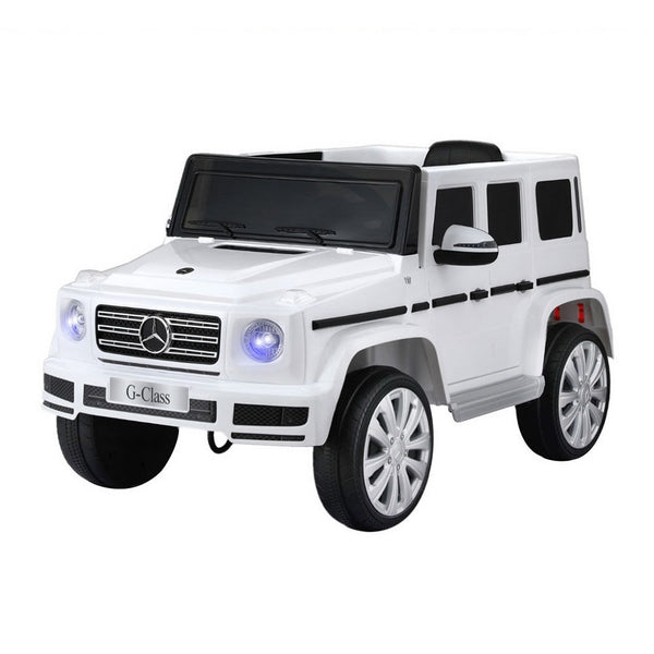 Kids Ride On Car Licensed G500 Electric Toys Horn Remote 12V White Kids Ride On Toys