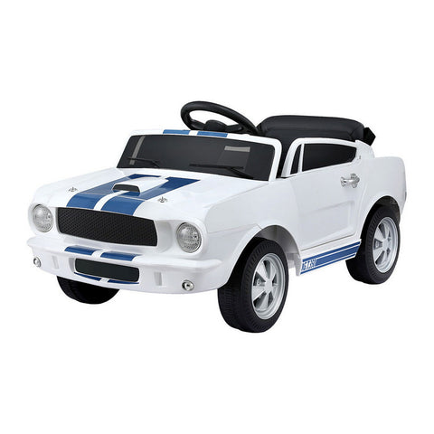 Kids Electric Ride On Car Licensed Gt350 Outdoor Toys Cars Music Remote White Kids Ride On Toys
