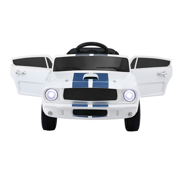 Kids Electric Ride On Car Licensed Gt350 Outdoor Toys Cars Music Remote White Kids Ride On Toys