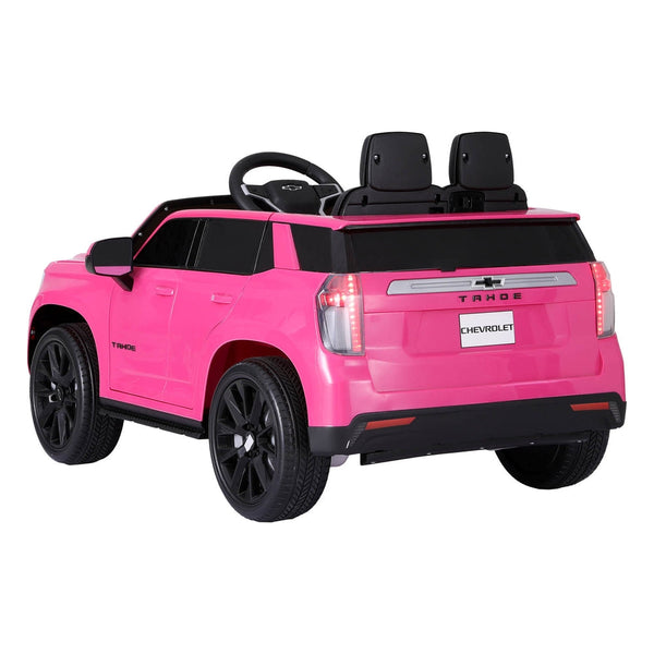 Kids Ride On Car Licensed Chevrolet Tahoe Electric Toys Horn Remote 12V Pink Kids Ride On Toys
