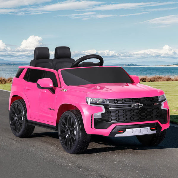 Kids Ride On Car Licensed Chevrolet Tahoe Electric Toys Horn Remote 12V Pink Kids Ride On Toys