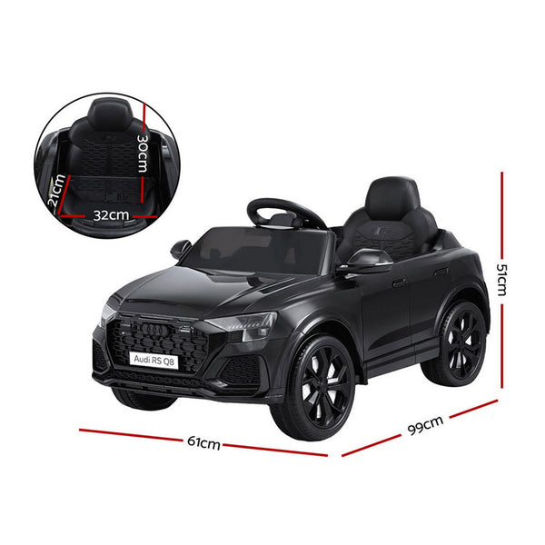 Kids Ride On Car Licensed Rsq8 Electric Toy Black Remote 12V Cars Black Kids Ride On Toys