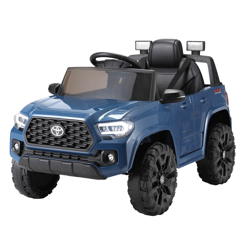 Kids Electric Ride On Car Toyota Tacoma Off Road Jeep Toy Cars Remote 12V Blue Kids Ride On Toys