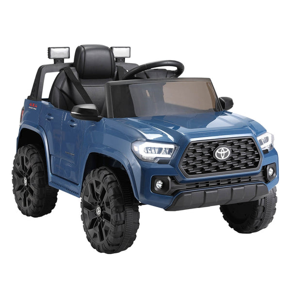 Kids Electric Ride On Car Toyota Tacoma Off Road Jeep Toy Cars Remote 12V Blue Kids Ride On Toys