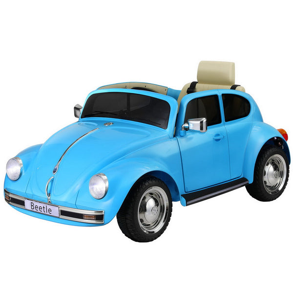 Kids Ride On Car Licensed Volkswagen Beetle Electric Toys Horn Remote 6V Blue Kids Ride On Toys
