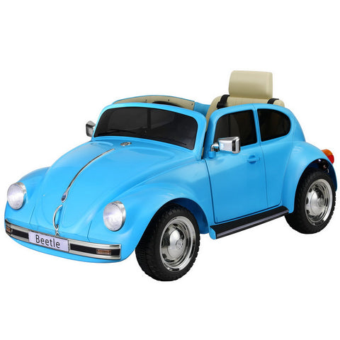 Kids Ride On Car Licensed Volkswagen Beetle Electric Toys Horn Remote 6V Blue Kids Ride On Toys