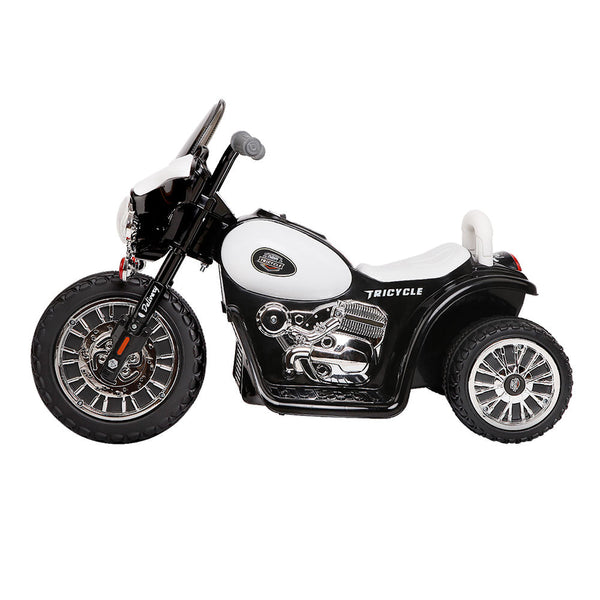 Rigo Kids Electric Ride On Patrol Police Car Harley Inspired 6V Black Kids Ride On Toys