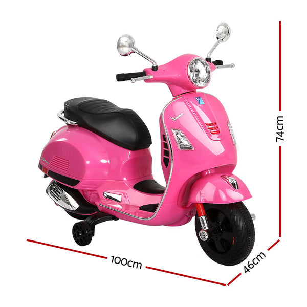 Kids Electric Ride On Car Motorcycle Motorbike Vespa Licensed Gts Pink Kids Ride On Toys