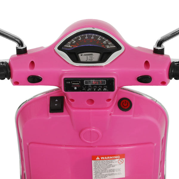 Kids Electric Ride On Car Motorcycle Motorbike Vespa Licensed Gts Pink Kids Ride On Toys