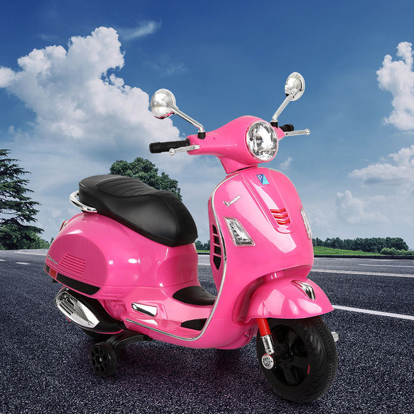 Kids Electric Ride On Car Motorcycle Motorbike Vespa Licensed Gts Pink Kids Ride On Toys