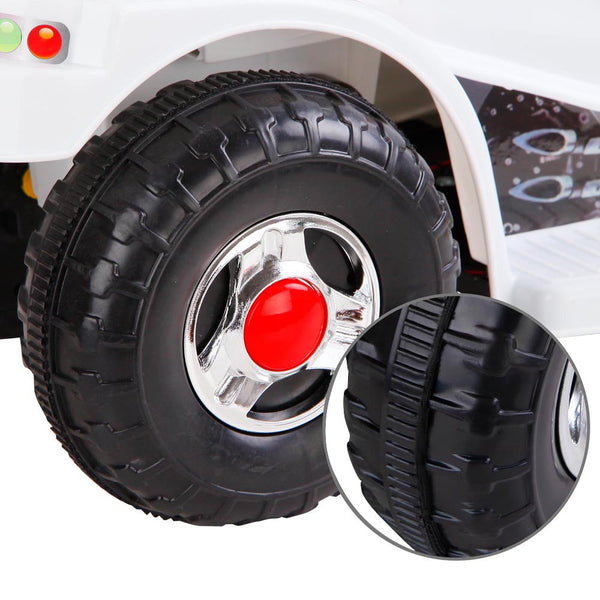 Rigo Kids Electric Ride On Police Motorcycle Motorbike 6V Battery White Kids Ride On Toys