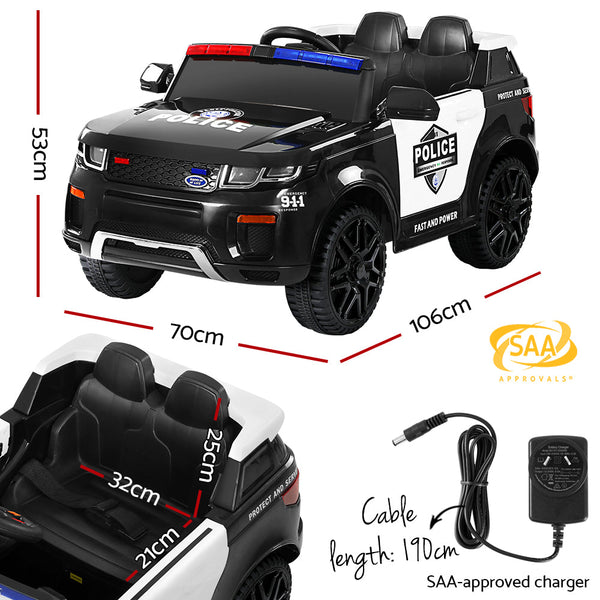 Electric Ride On Car Rigo Kids Patrol Police Ride On Cars Horn Music Remote Black Kids Ride On Toys