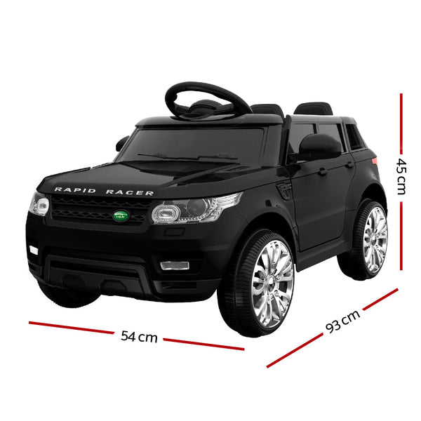 Rigo Ride On Car Kids Electric Cars Suv Remote 12V Black Kids Ride On Toys